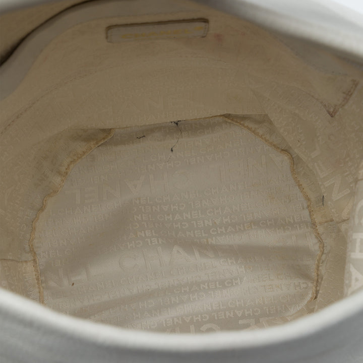 CC Sac seau Cuir de veau Blanc