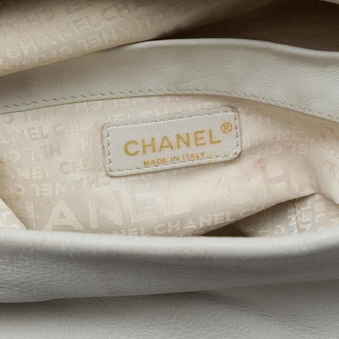 CC Sac seau Cuir de veau Blanc