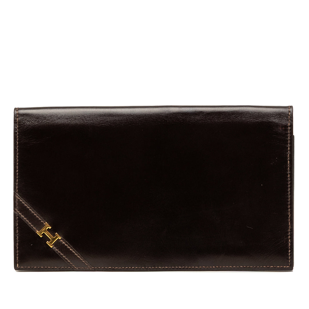 Hermès Box Veau Lydie Bifold Portefeuille long
