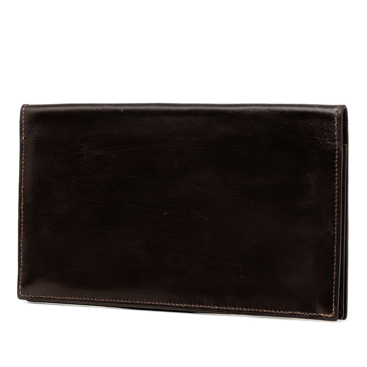 Hermès Box Veau Lydie Bifold Portefeuille long