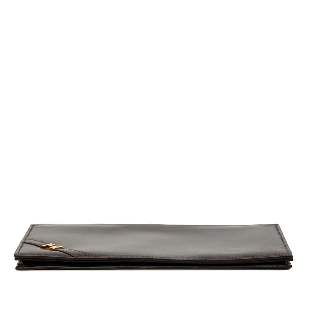 Hermès Box Veau Lydie Bifold Portefeuille long