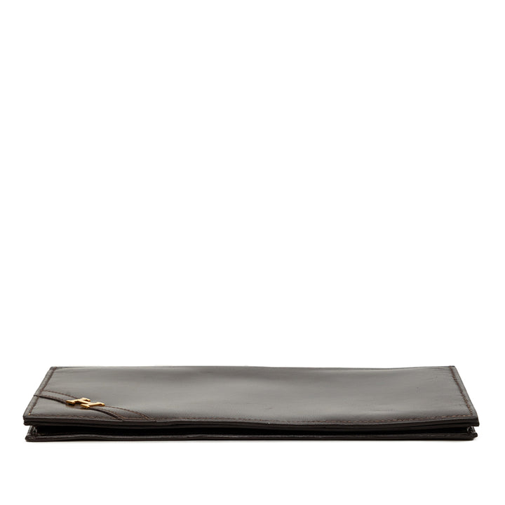 Hermès Box Veau Lydie Bifold Portefeuille long