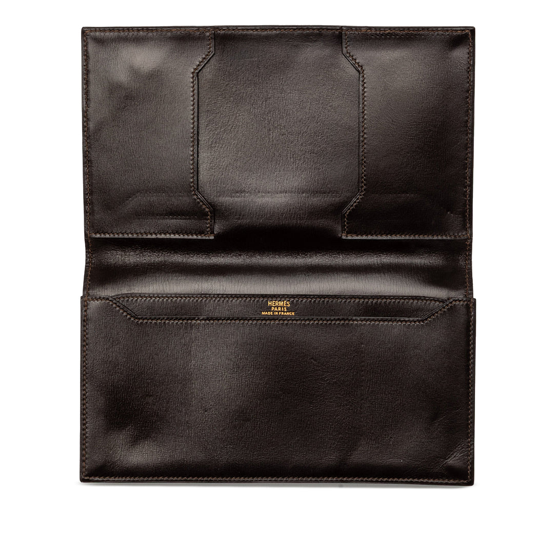 Hermès Box Veau Lydie Bifold Portefeuille long