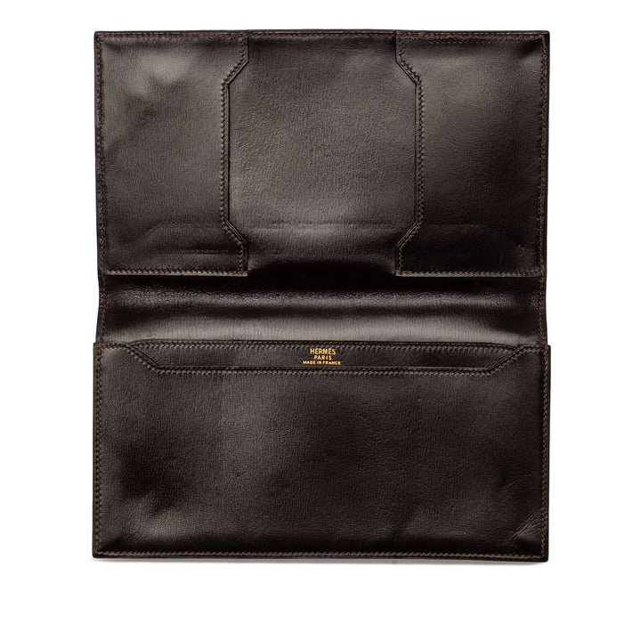 Hermès Box Veau Lydie Bifold Portefeuille long