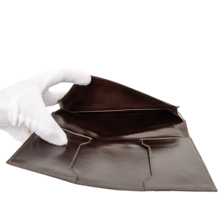 Hermès Box Veau Lydie Bifold Portefeuille long