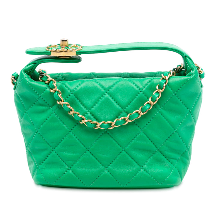 Chanel Small Matelassé Cuir d’agneau Perfect Meeting Hobo