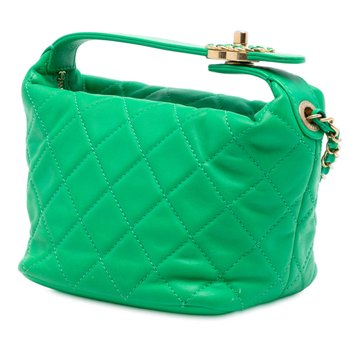 Chanel Small Matelassé Cuir d’agneau Perfect Meeting Hobo