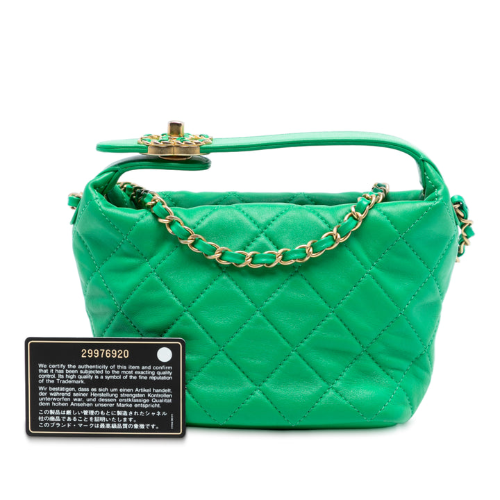 Chanel Small Matelassé Cuir d’agneau Perfect Meeting Hobo