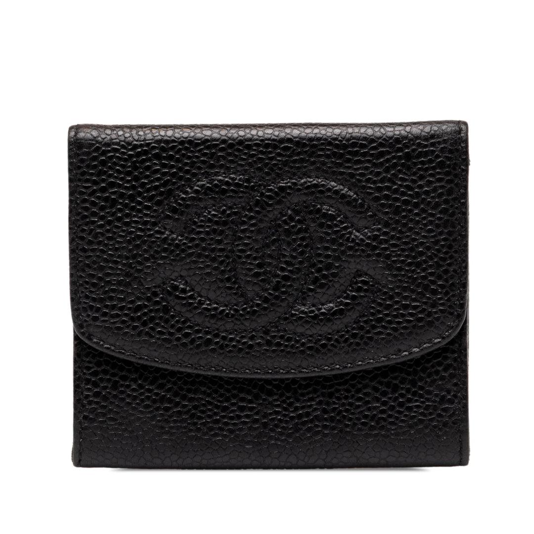 Chanel CC Porte-monnaie Cuir caviar Noir