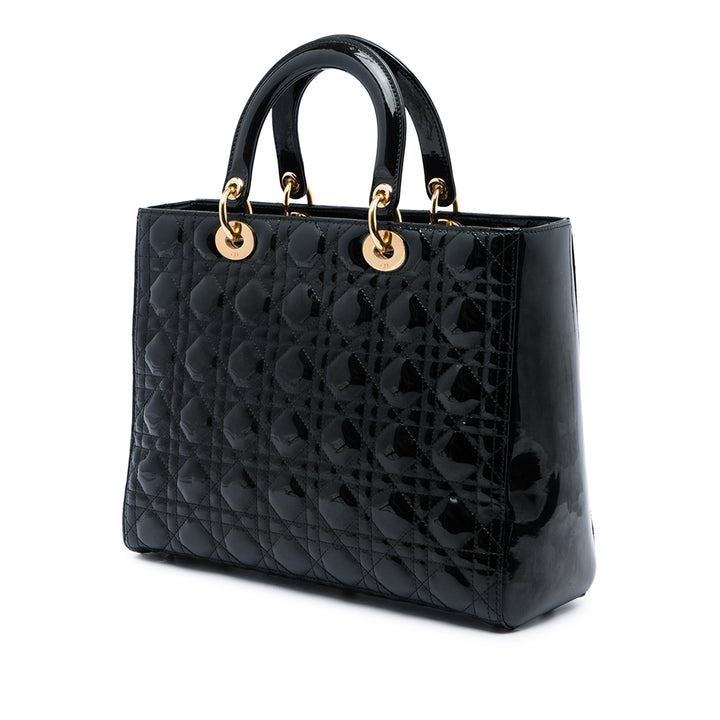 Dior Lady Dior Cannage Grand Noir – vue 2 – GABY PARIS