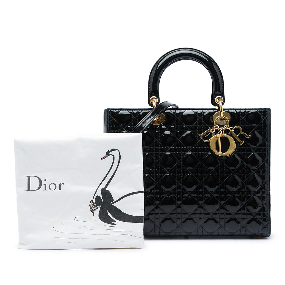 Dior Lady Dior Cannage Grand Noir – vue 6 – GABY PARIS
