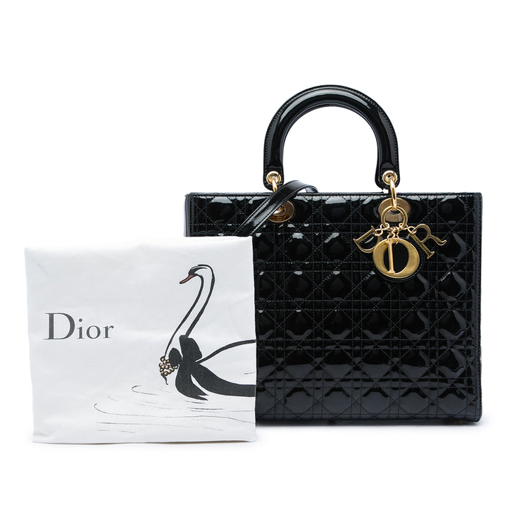 Dior Lady Dior Cannage Grand Noir – vue 6 – GABY PARIS