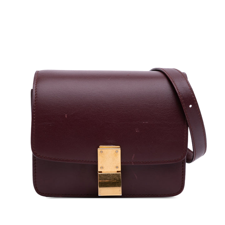 Celine Small Cuir de veau Classic Boîte Rouge