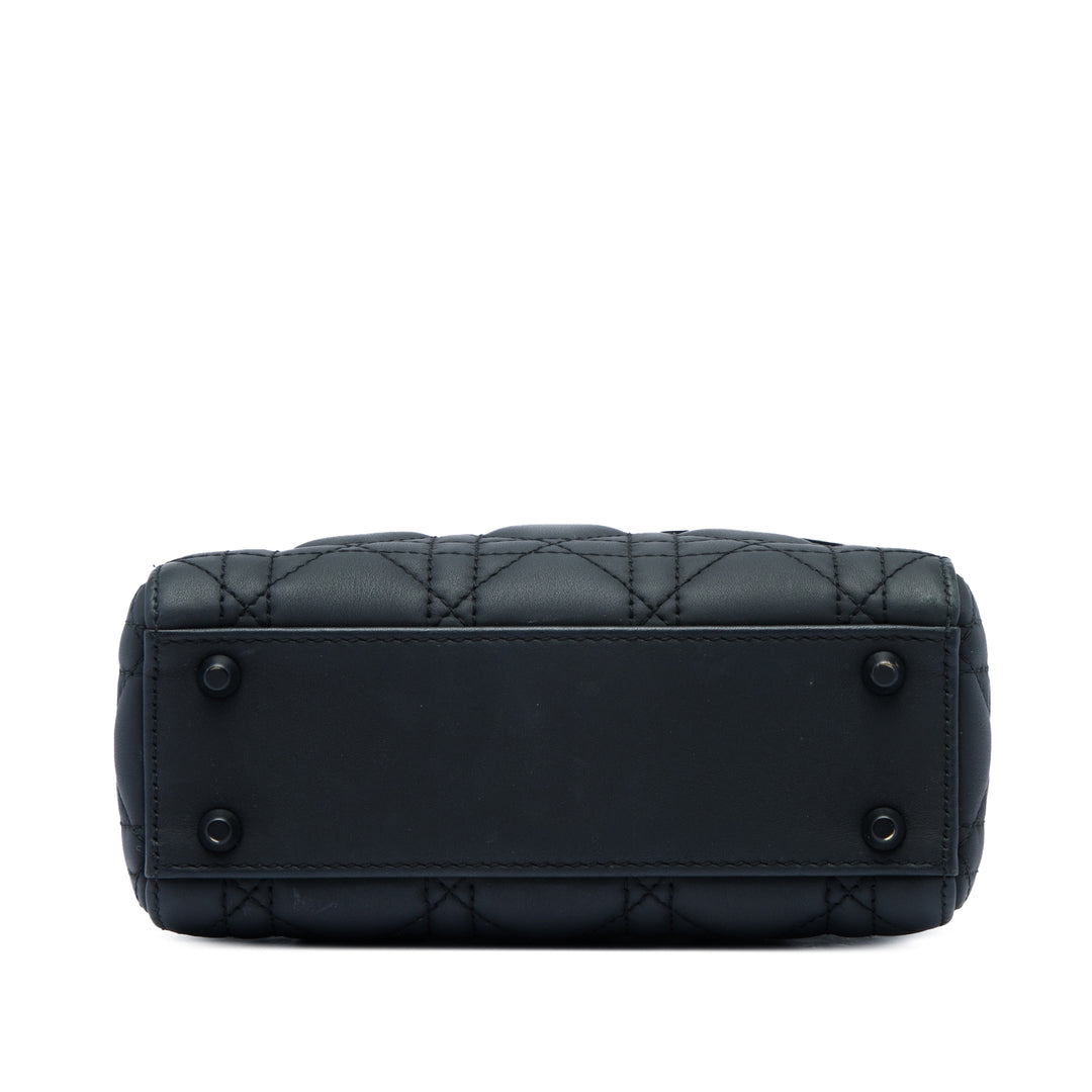 Dior Lady Dior Ultra Matte Cannage Mini Cuir de veau Noir