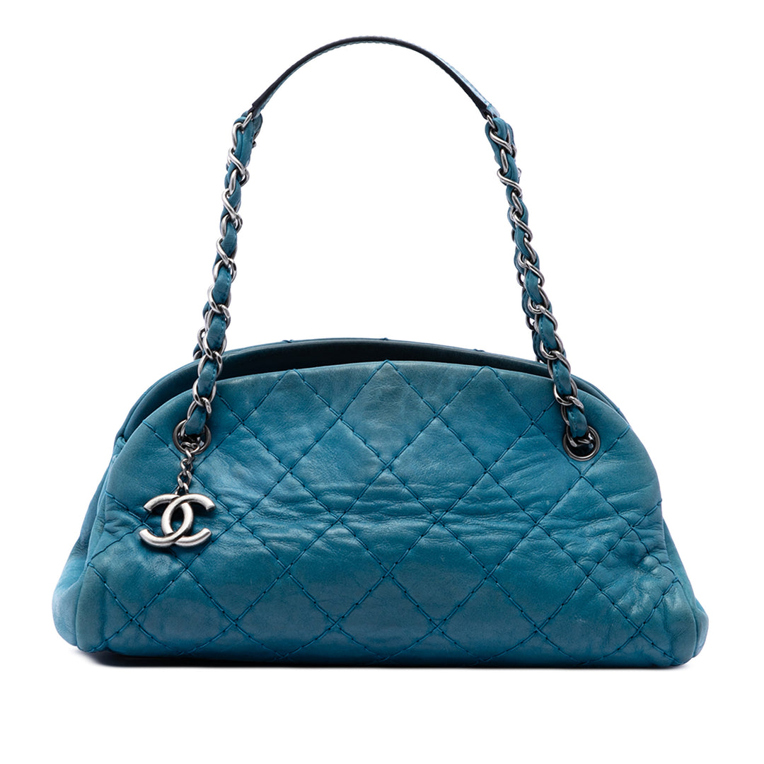 Chanel Sac porté épaule Just Mademoiselle bowling Petit Bleu – vue principale – GABY PARIS