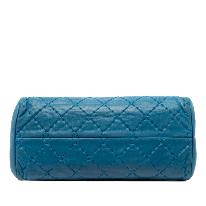 Chanel Sac porté épaule Just Mademoiselle bowling Petit Bleu – vue 3 – GABY PARIS