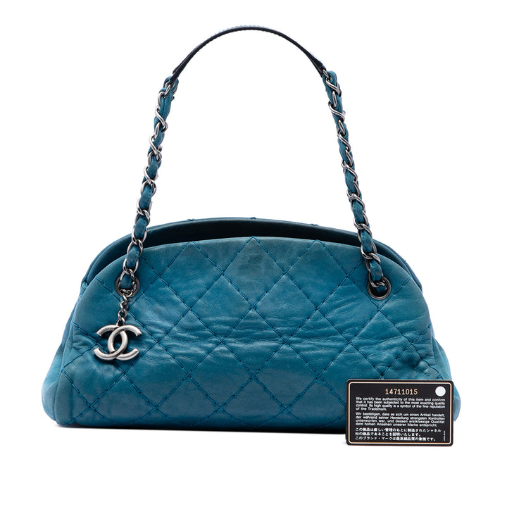 Chanel Sac porté épaule Just Mademoiselle bowling Petit Bleu – vue 7 – GABY PARIS