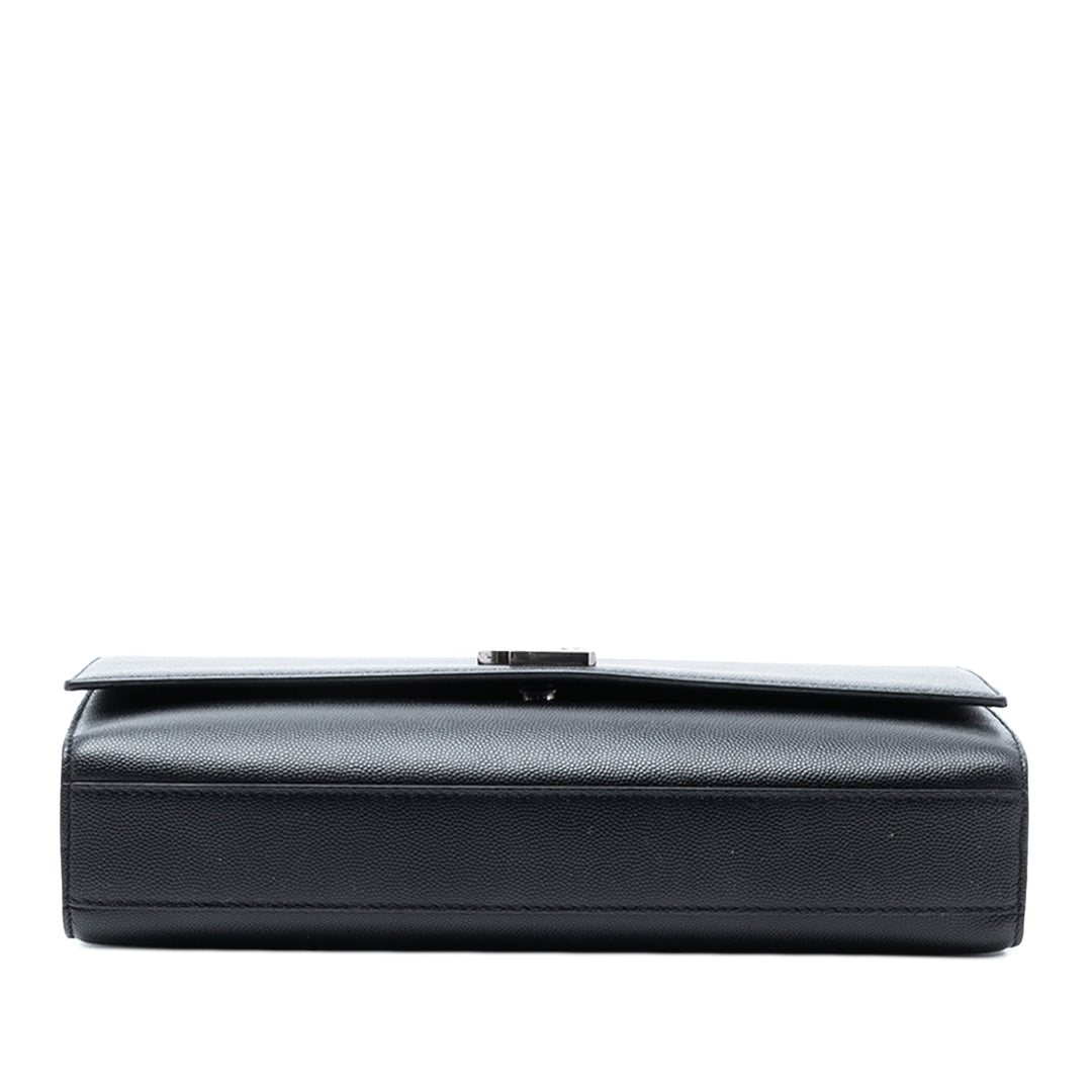 Saint Laurent Medium Grain De Poudre Cuir Monogram Kate Sac porté croisé