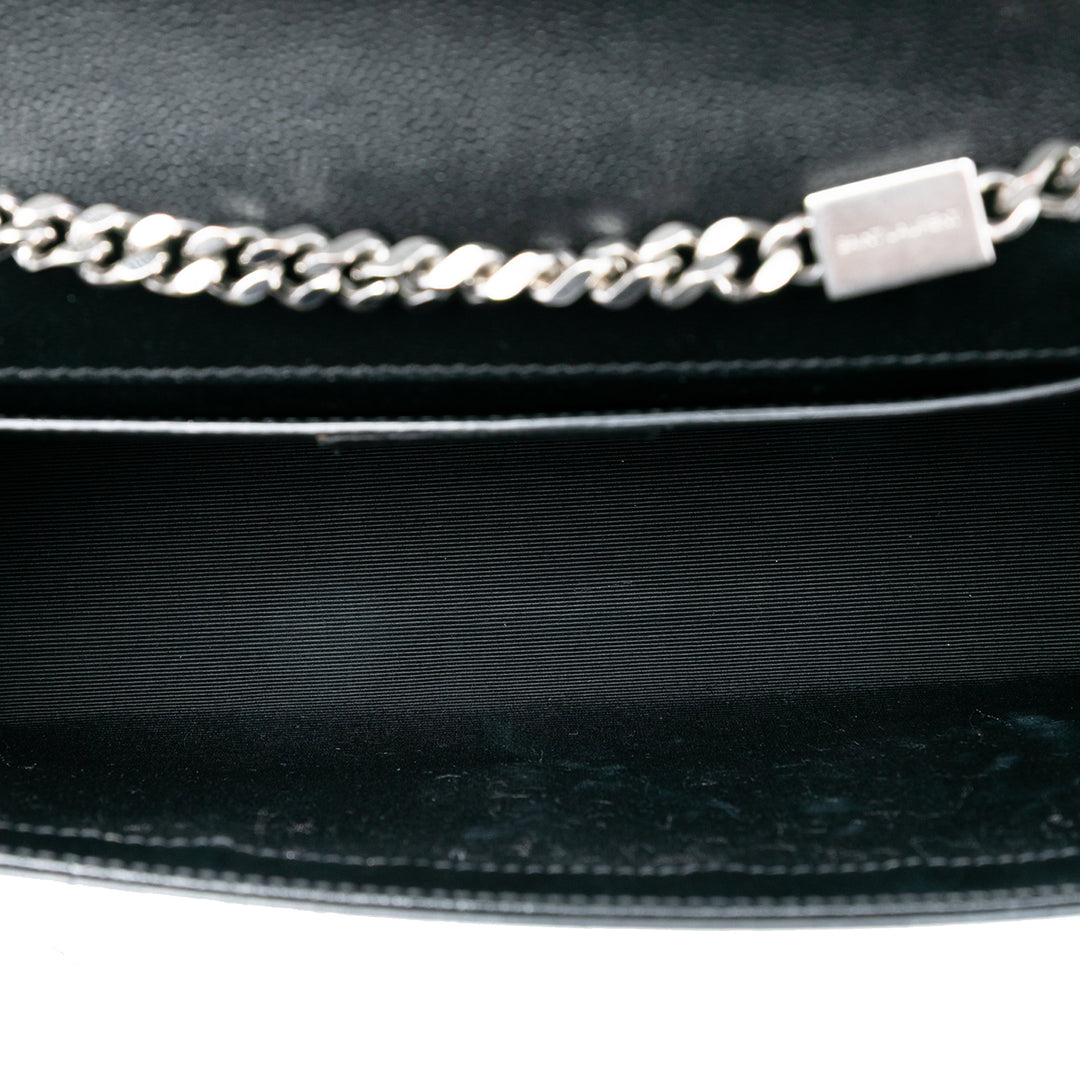 Saint Laurent Medium Grain De Poudre Cuir Monogram Kate Sac porté croisé