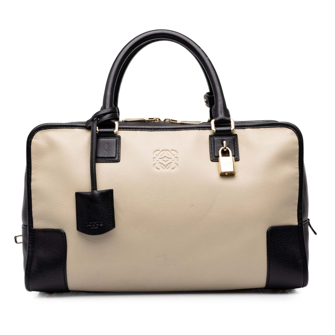 LOEWE Sac à main Bicolore Amazona 36 Noir – vue principale – GABY PARIS
