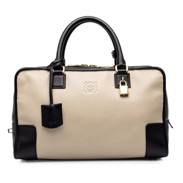 LOEWE Sac à main Bicolore Amazona 36 Noir – vue principale – GABY PARIS