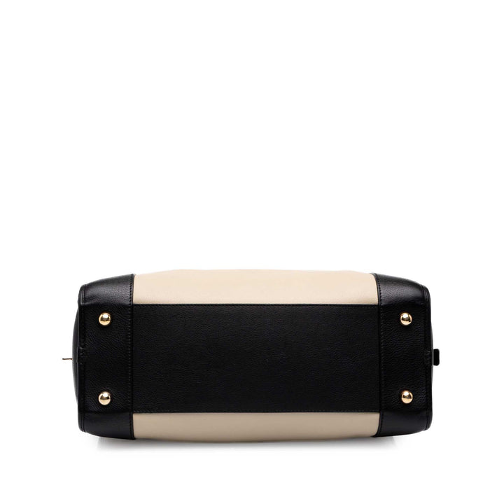 LOEWE Sac à main Bicolore Amazona 36 Noir – vue 3 – GABY PARIS