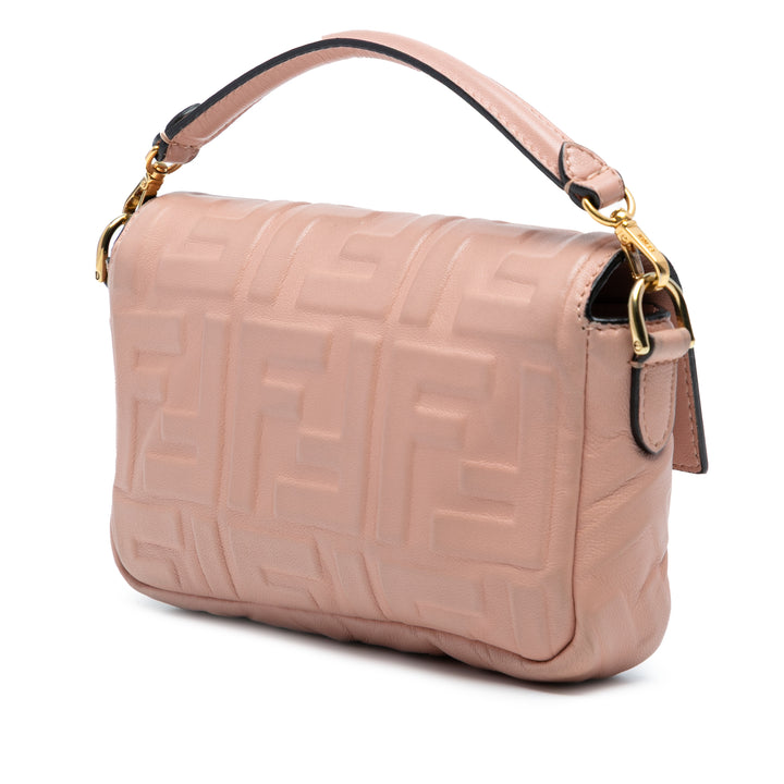 Fendi Mini Zucca embossé Cuir Baguette Sac – GABY PARIS Authentique