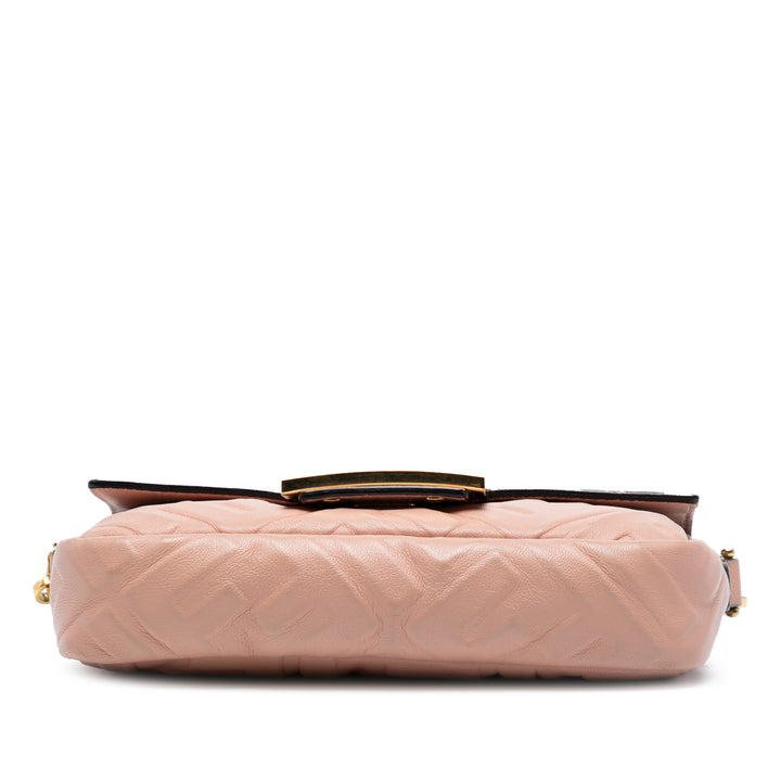 Fendi Mini Zucca embossé Cuir Baguette Sac – GABY PARIS Authentique