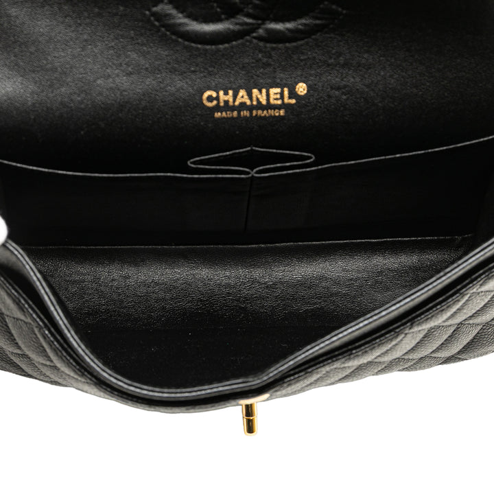Chanel Medium Classic Caviar Double rabat Noir – GABY PARIS Authentique
