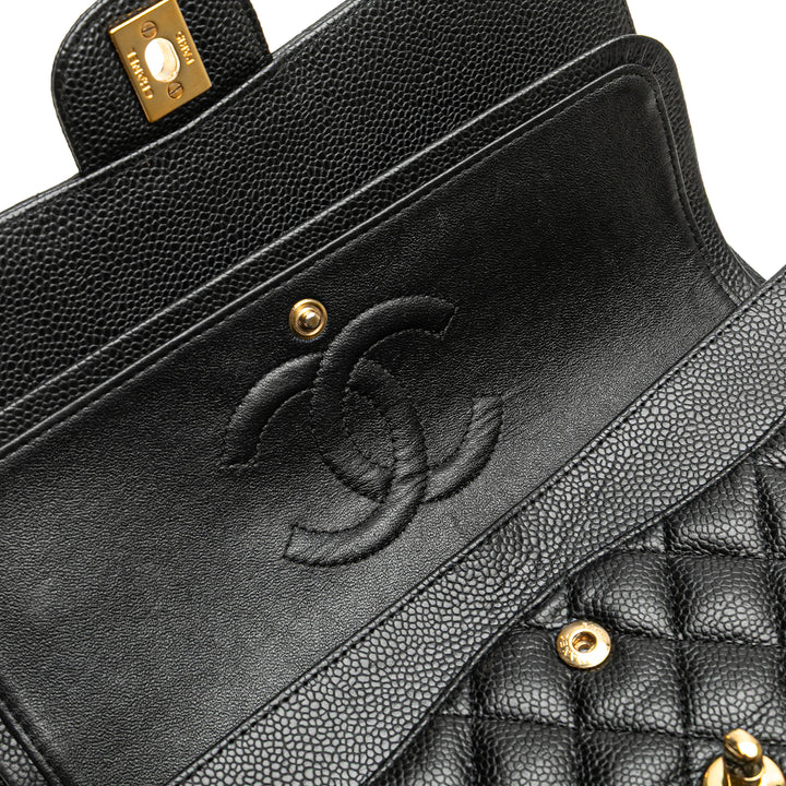 Chanel Medium Classic Caviar Double rabat Noir – GABY PARIS Authentique