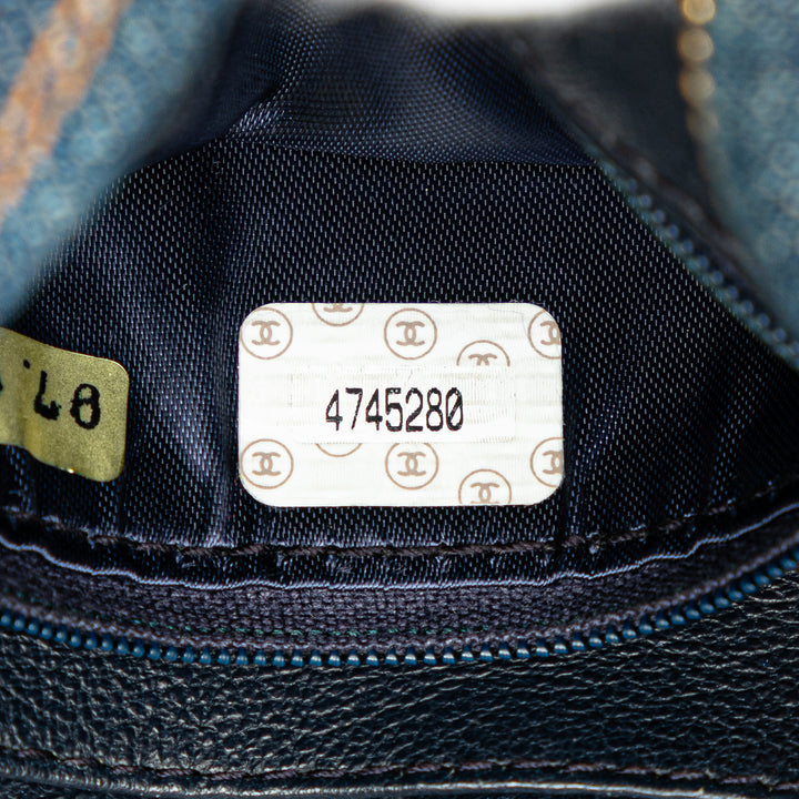 CC Quilted Denim Turnlock Camera Bag Blue - Gaby Paris