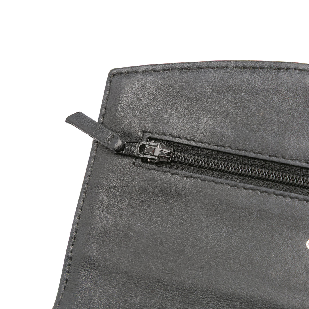 Chanel Quilted Cuir verni Brilliant Wallet On Chain Noir
