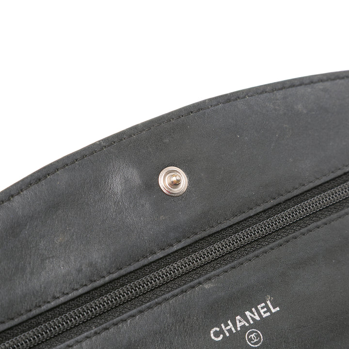 Chanel Quilted Cuir verni Brilliant Wallet On Chain Noir