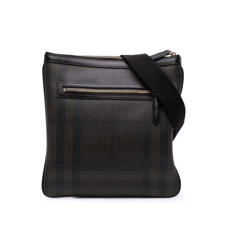 Smoke Check Coated Canvas Crossbody Gray - Gaby Paris