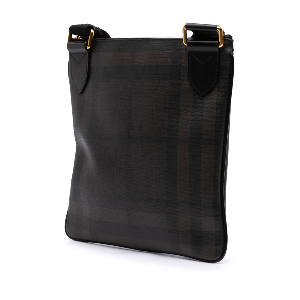 Smoke Check Coated Canvas Crossbody Gray - Gaby Paris