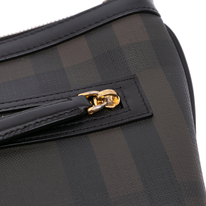 Smoke Check Coated Canvas Crossbody Gray - Gaby Paris