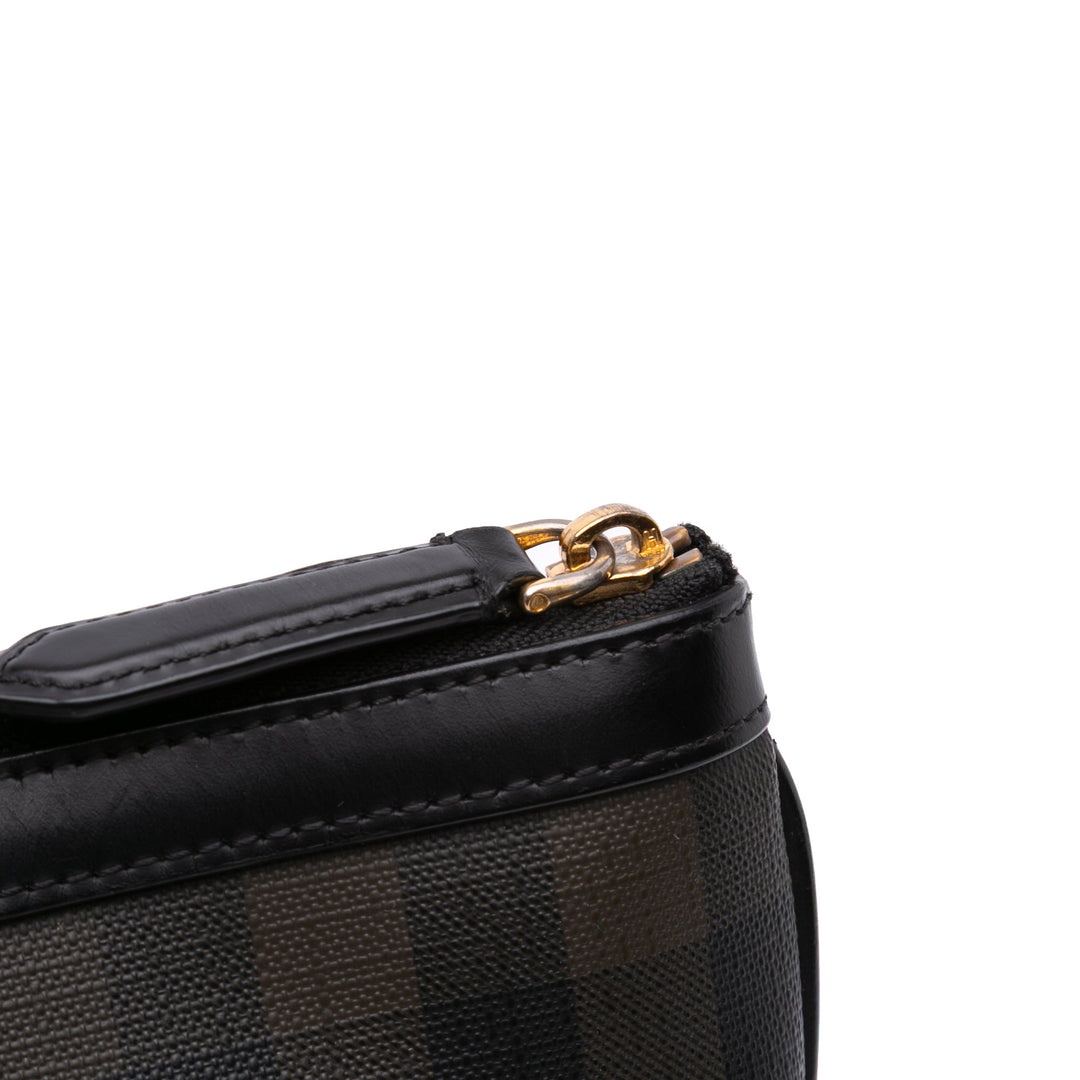 Smoke Check Coated Canvas Crossbody Gray - Gaby Paris