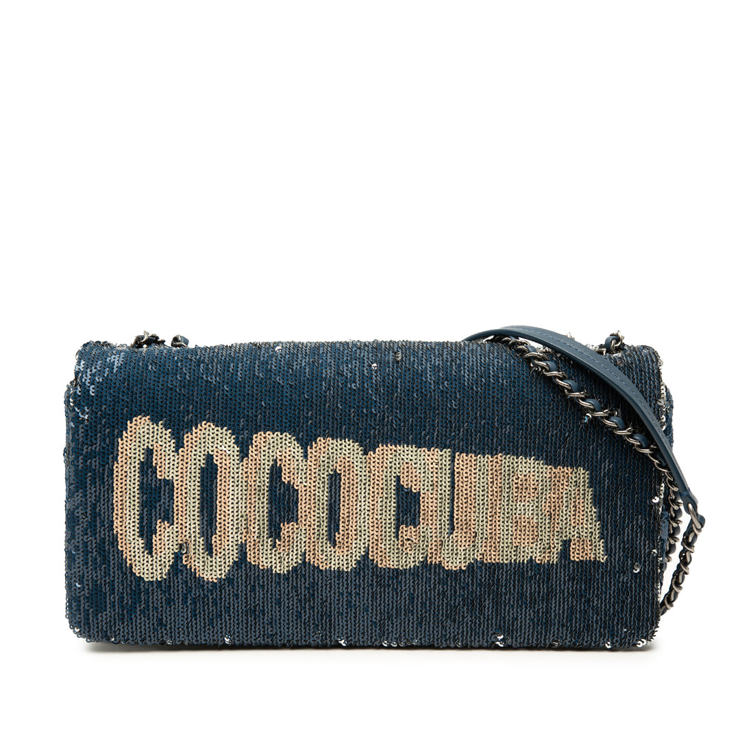 Chanel Coco Cuba Sequinss à rabat Pochette avec chaîne