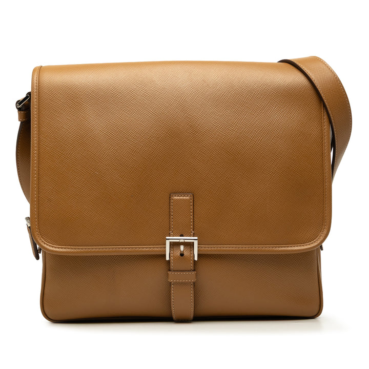 Prada Buckle Sac Messenger Cuir Saffiano