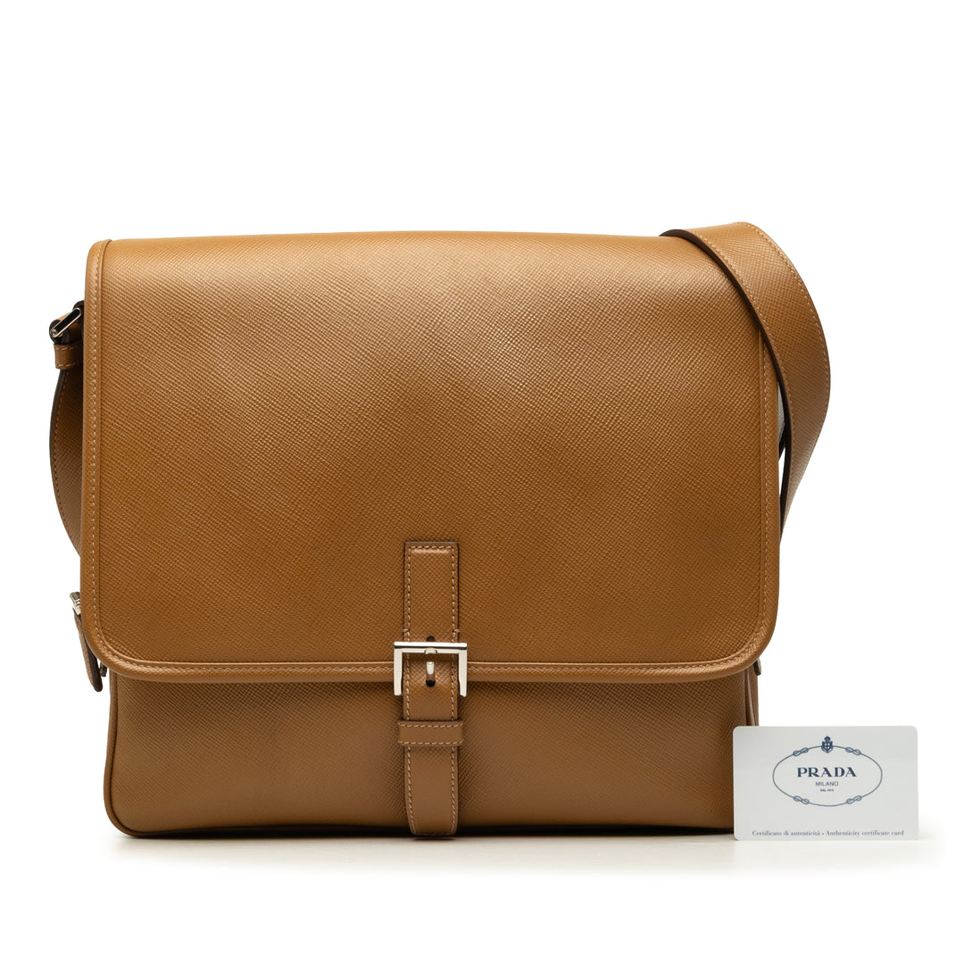 Prada Buckle Sac Messenger Cuir Saffiano