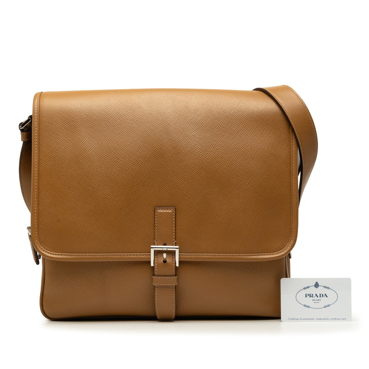 Prada Buckle Sac Messenger Cuir Saffiano