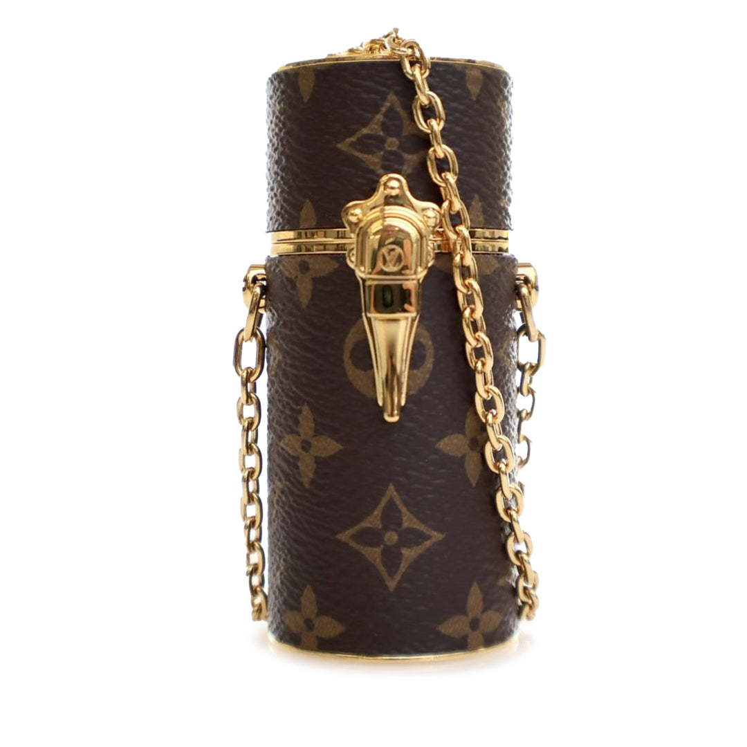 Monogram Lipstick Case Brown - Gaby Paris