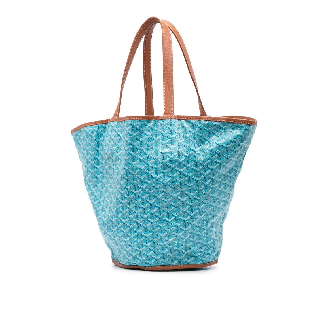 Goyardine Reversible Belharra Tote Blue - Gaby Paris