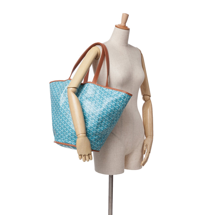 Goyardine Reversible Belharra Tote Blue - Gaby Paris