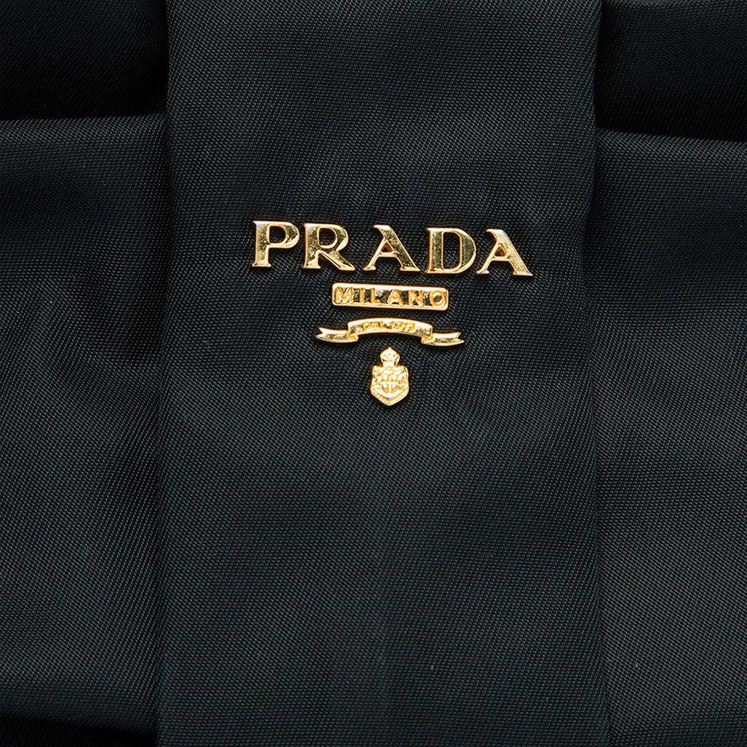 Prada Fiocco Bow Cabas Nylon Tessuto