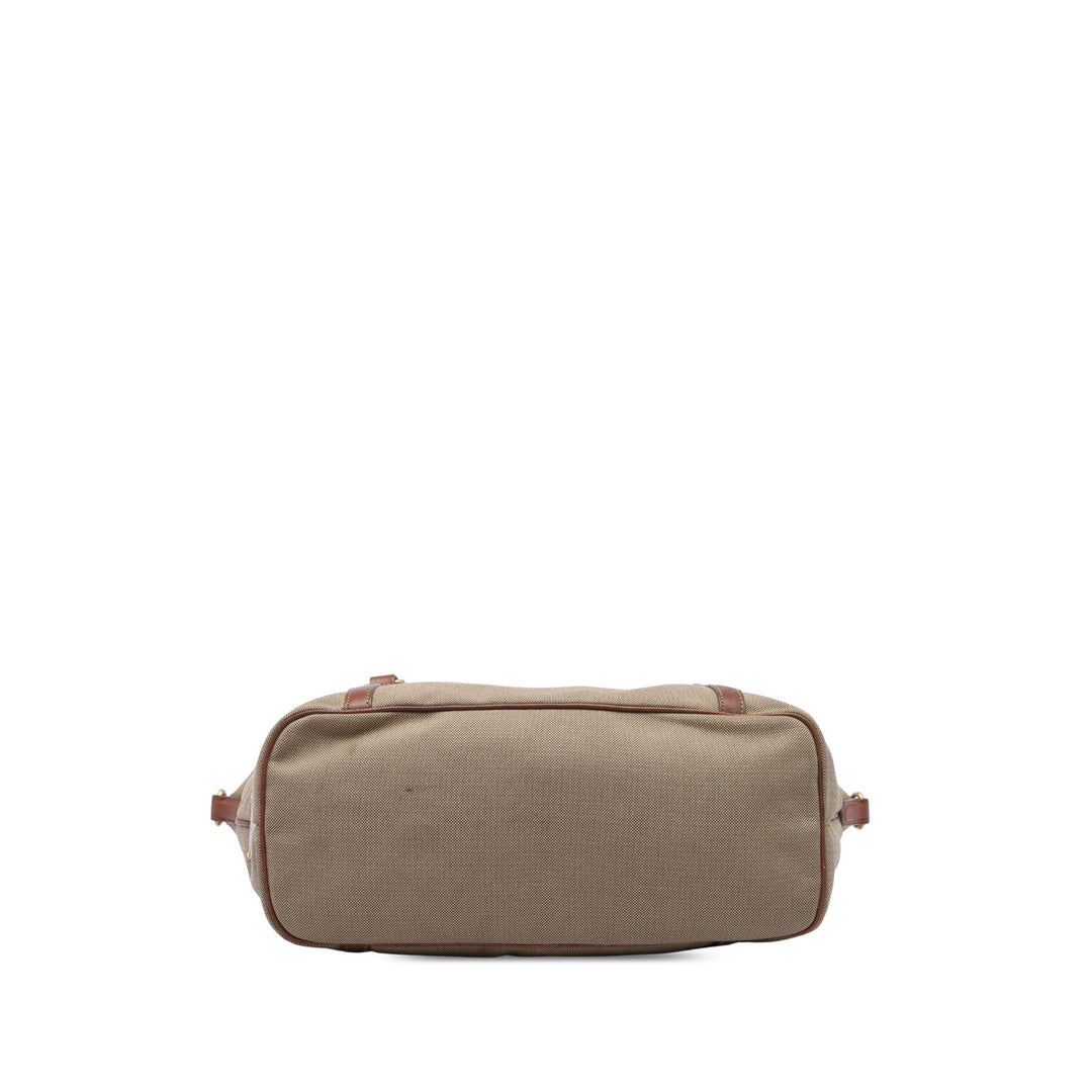 Prada Cabas Canapa Logo Marron – vue 3 – GABY PARIS