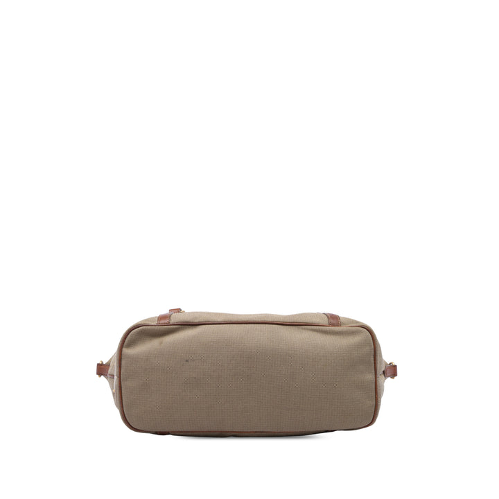Prada Cabas Canapa Logo Marron – vue 3 – GABY PARIS