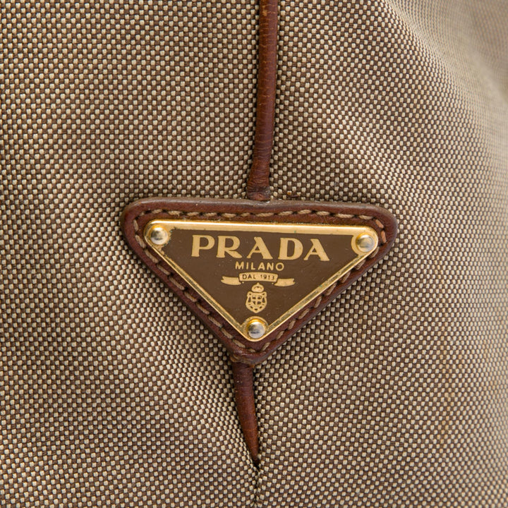Prada Cabas Canapa Logo Marron – vue 5 – GABY PARIS
