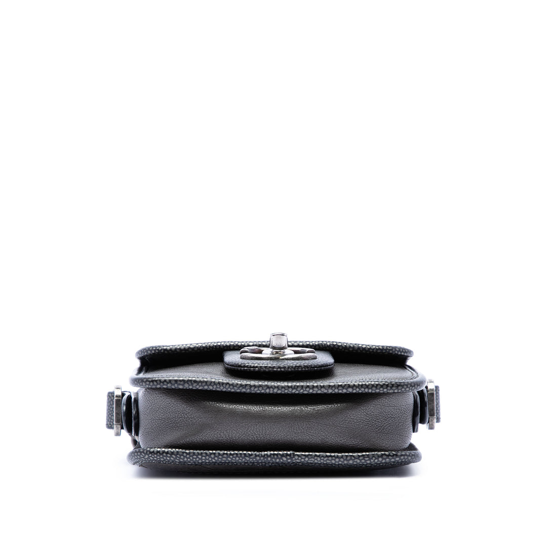 Chanel Paris Bombay Matelassé Irisé Back to School Rabat simple Mini Cuir de veau