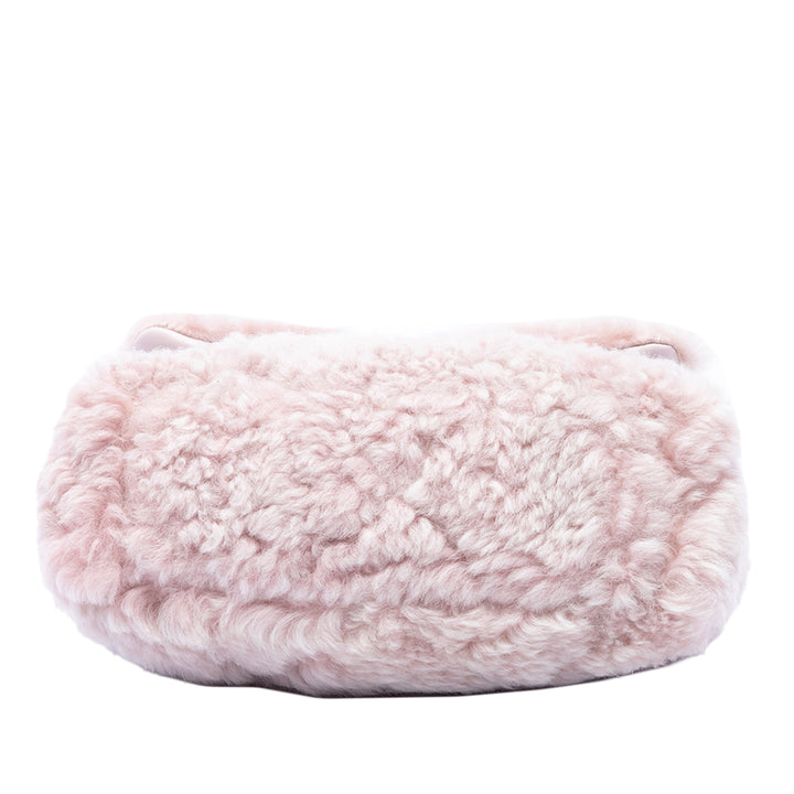 Chanel Shearling 19 à rabat Moyen Matière naturelle Rose